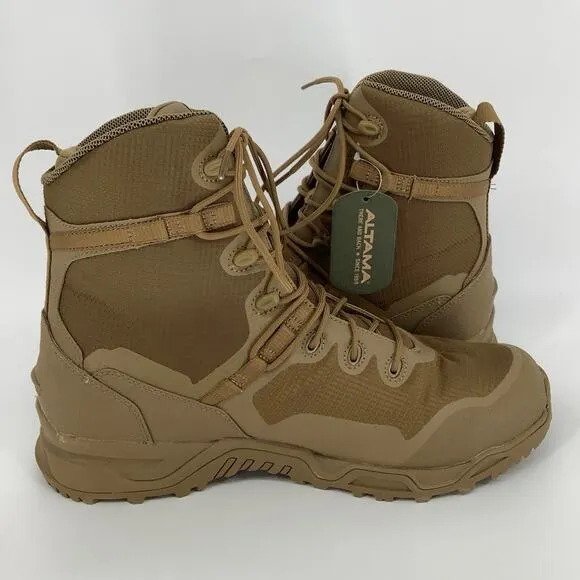 Altama Size 14 Coyote Raptor 8&quot; Steel Toe Safety Work Boots Shoes Lace Up P20-5