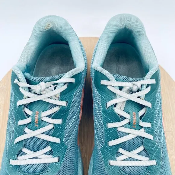 Altra Rivera 2 Running Shoes Mens 11.5 Teal Blue Mesh Trail Sneakers