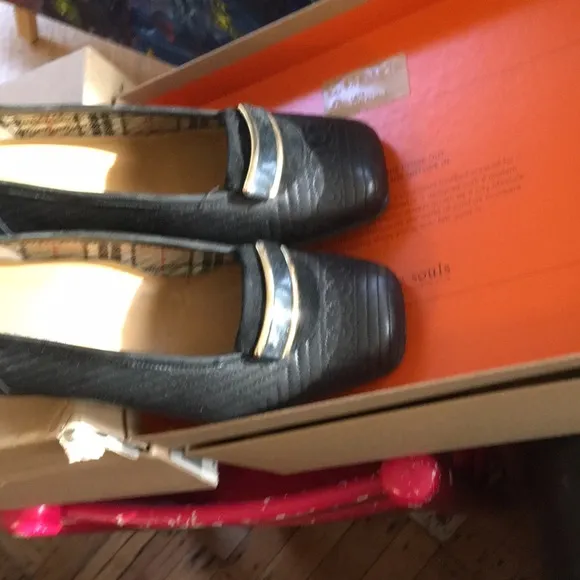 Ambassador black shoes 38.5 made in Italy US 8.5 like new