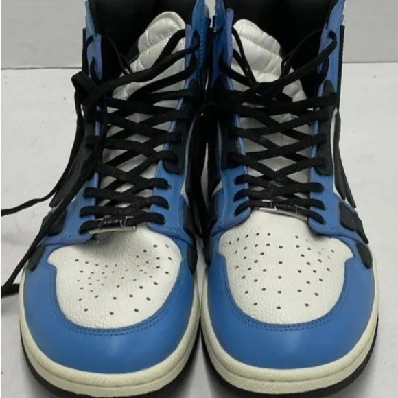 Amiri bones Skel Top Jordan Blue and White High-Top Sneakers