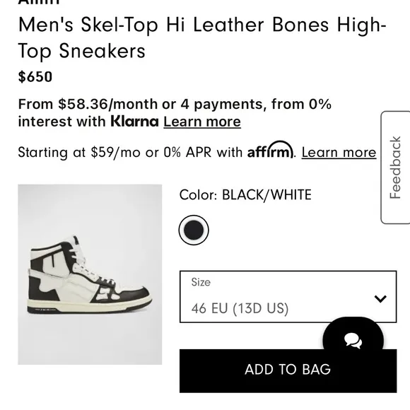 Amiri bones Skel Top Jordan Blue and White High-Top Sneakers