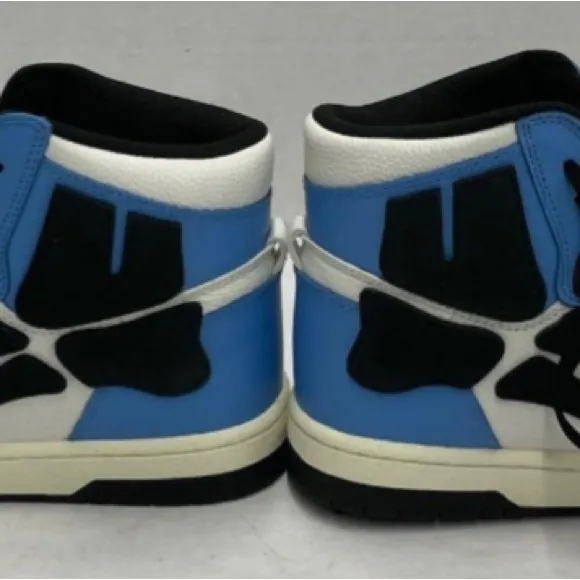 Amiri bones Skel Top Jordan Blue and White High-Top Sneakers