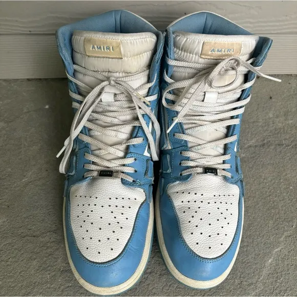 AMIRI Skel-Top Hi Leather Bones High-Top Sneakers