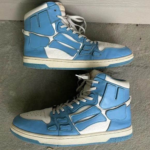 AMIRI Skel-Top Hi Leather Bones High-Top Sneakers