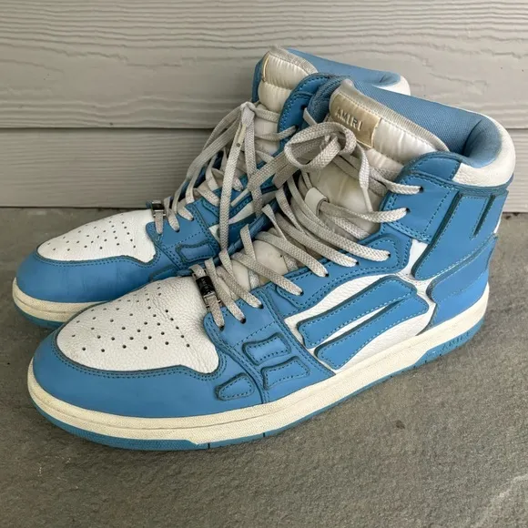 AMIRI Skel-Top Hi Leather Bones High-Top Sneakers