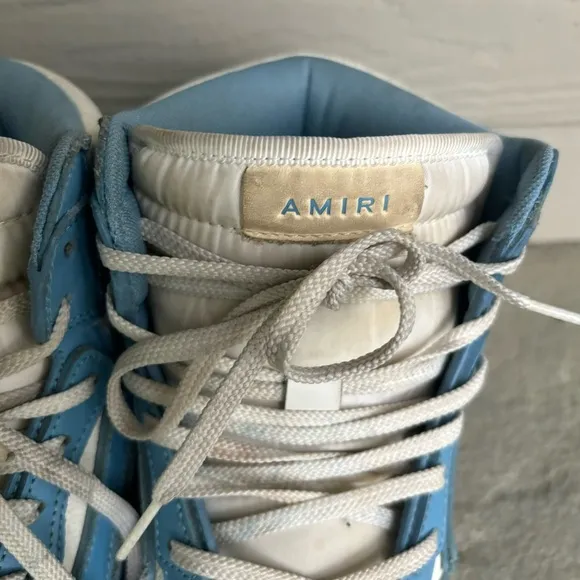 AMIRI Skel-Top Hi Leather Bones High-Top Sneakers