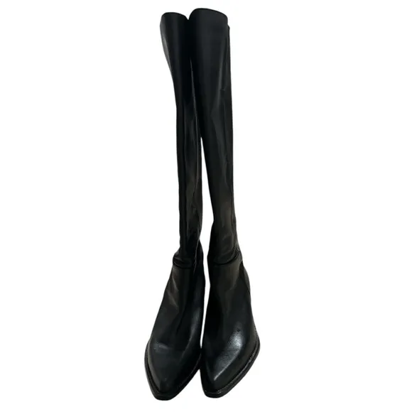 &amp; Other Stories Elegant Black Leather Knee-High Boots