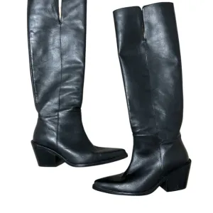 &amp; Other Stories Elegant Black Leather Knee-High Boots