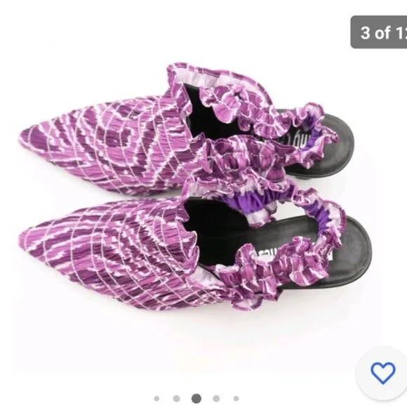 Amy Crookes Sling Back Shoes Lavender Pink
