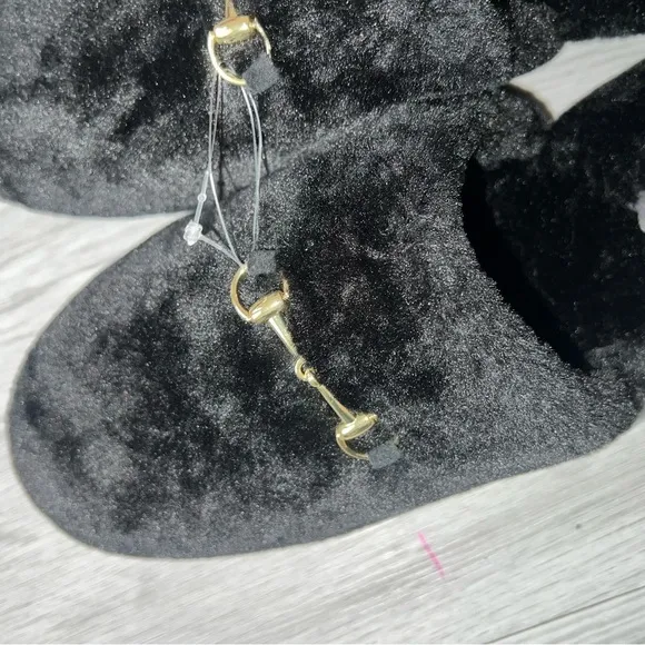 Ann Taylor Horsebit Fuzzy Slide new size 10