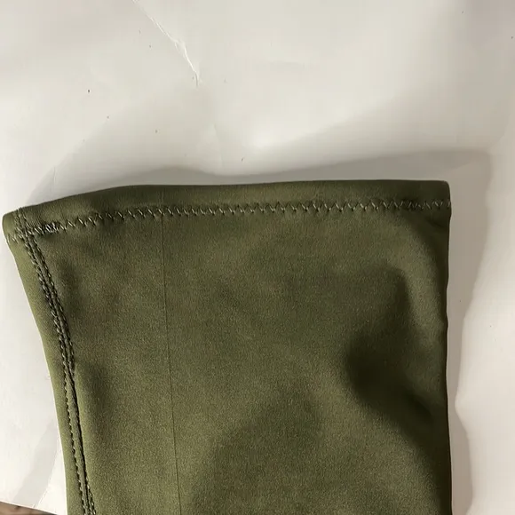 Anne Michelle over the knee stretch boots Olive green 7 NWT