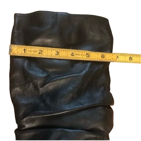 Anne Valerie Hash Leather Slouch Heeled Boots, Buttery Soft Leather, 38, 8