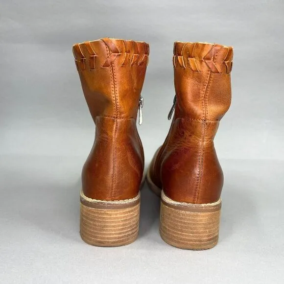 Antelope Women's Size 5.5 Tobacco Brown Leather Ankle Boots