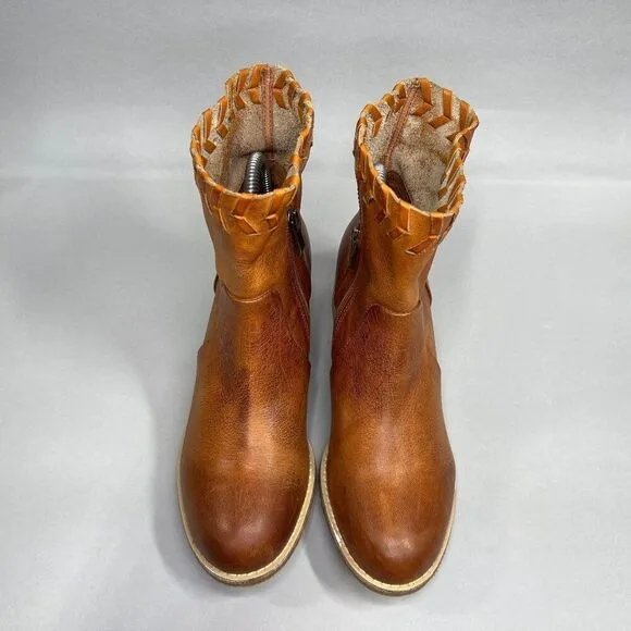 Antelope Women's Size 5.5 Tobacco Brown Leather Ankle Boots