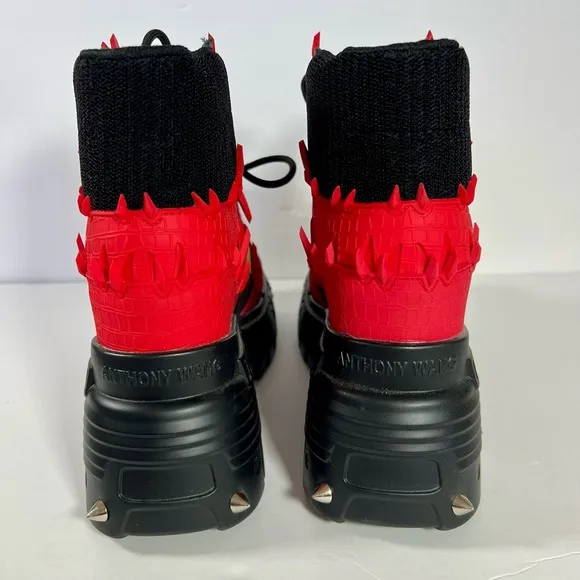 ANTHONY WANG Red Apple Women’s Dragon Platform Wedge Size 10