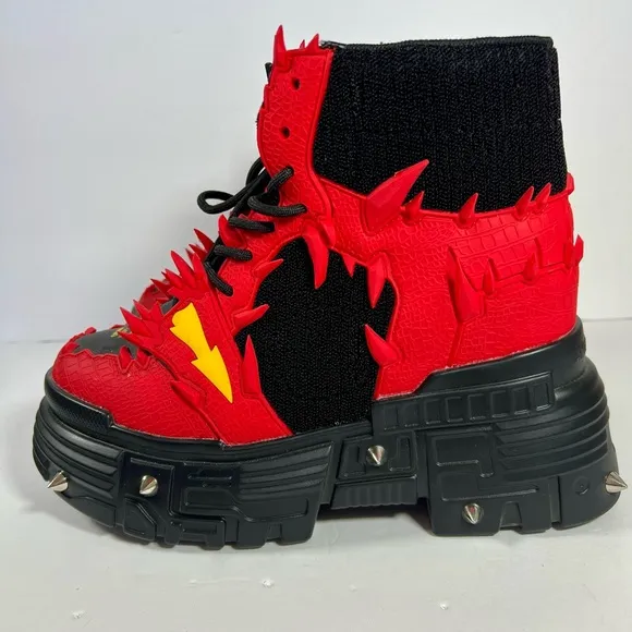 ANTHONY WANG Red Apple Women’s Dragon Platform Wedge Size 10