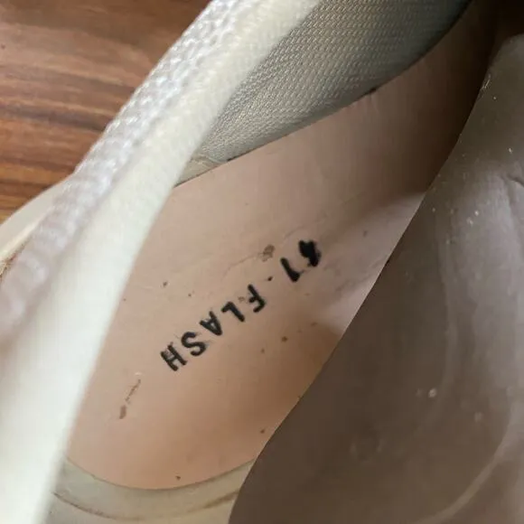 ANTHROPOLOGIE Green Tan Harper Platform Sneaker
