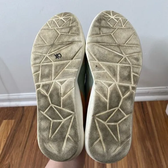 ANTHROPOLOGIE Green Tan Harper Platform Sneaker