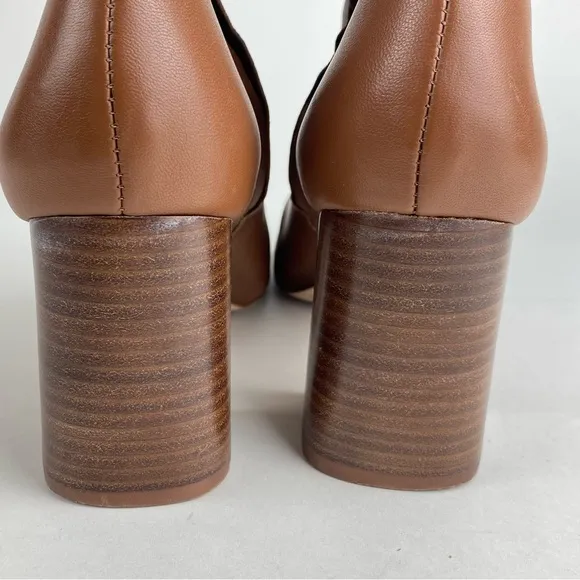 Anthropology Loeffler Randall Elise Tan Leather Ankle Boots