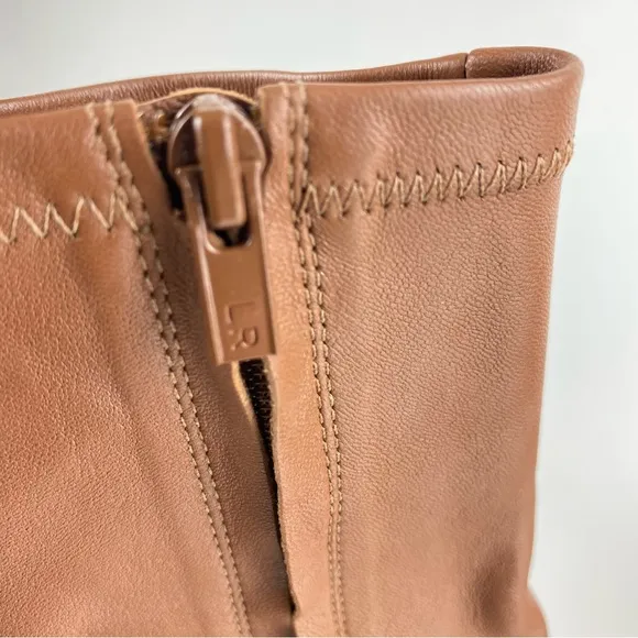 Anthropology Loeffler Randall Elise Tan Leather Ankle Boots
