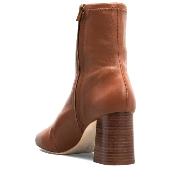 Anthropology Loeffler Randall Elise Tan Leather Ankle Boots