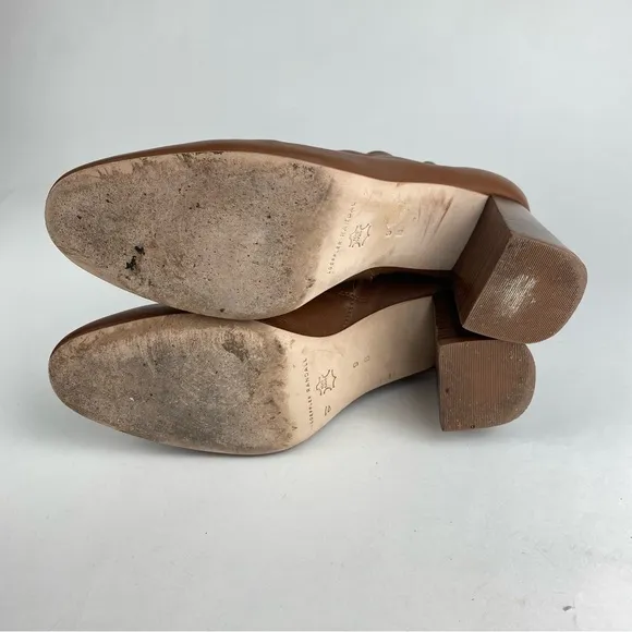 Anthropology Loeffler Randall Elise Tan Leather Ankle Boots