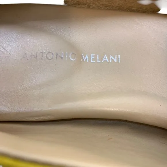Antonio Melani Mustard Yellow Suede Slip-On Penny Loafers- Size 8M