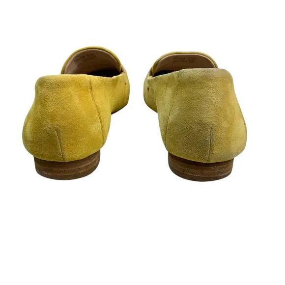 Antonio Melani Mustard Yellow Suede Slip-On Penny Loafers- Size 8M