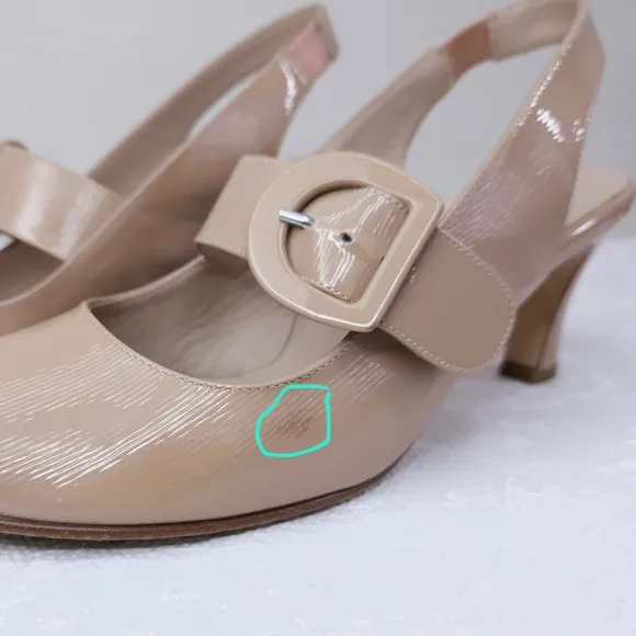 ANYI LU Tulip Slingback Peep-Toe Pumps EU 39