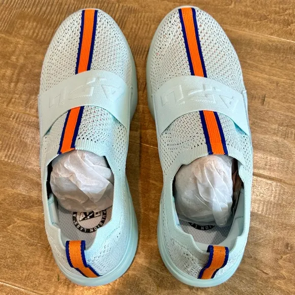APL Women’s TechLoom Bliss Shoes Blue Orange Size 8 Brand New