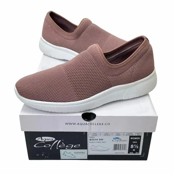 Aqua College Kady Dusty Pink Knit Womens Sneakers