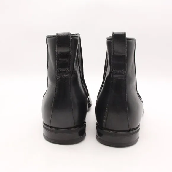 Aquatalia Adrian Chelsea Boots Men's Size UK 9 Black Leather Shoes Pull on Italy