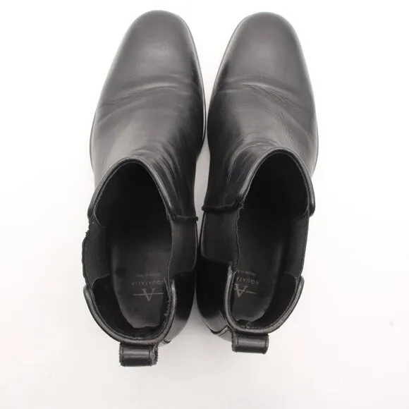 Aquatalia Adrian Chelsea Boots Men's Size UK 9 Black Leather Shoes Pull on Italy