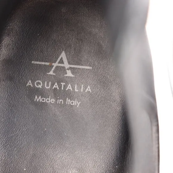 Aquatalia Adrian Chelsea Boots Men's Size UK 9 Black Leather Shoes Pull on Italy