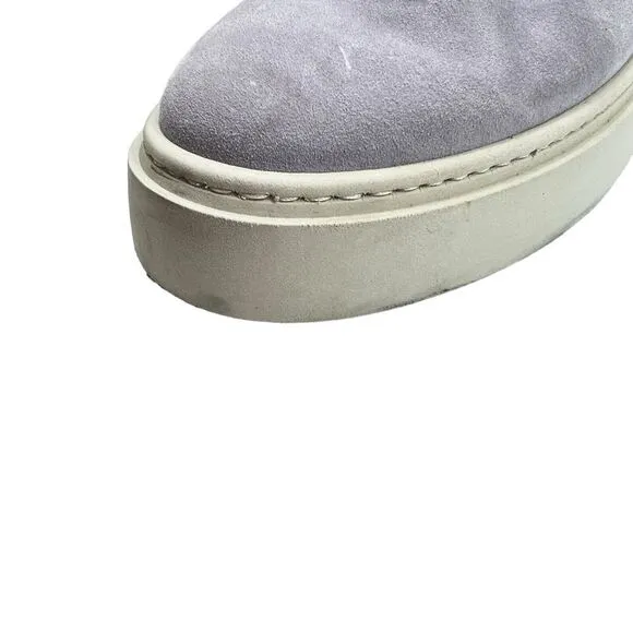 Aquatalia Lora Suede Lavender Platform Sneakers Size 8.5 38EU