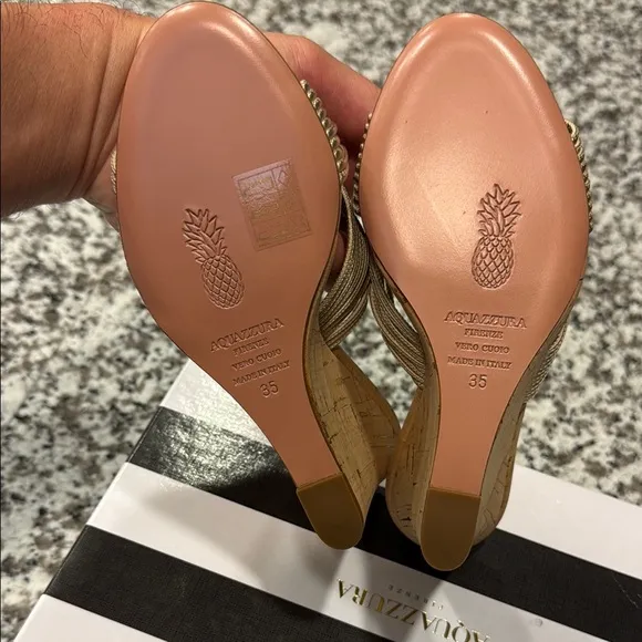 Aquazzura Gold Women's Sandals