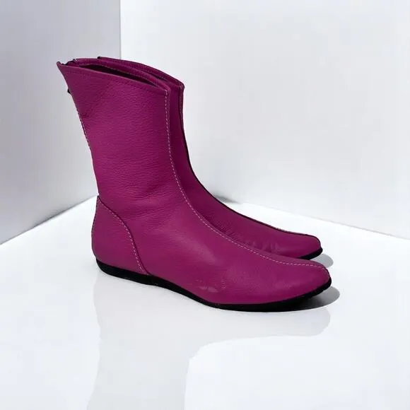 Arche Women's Leather Boots Bright Pink size 7 Sock Boots