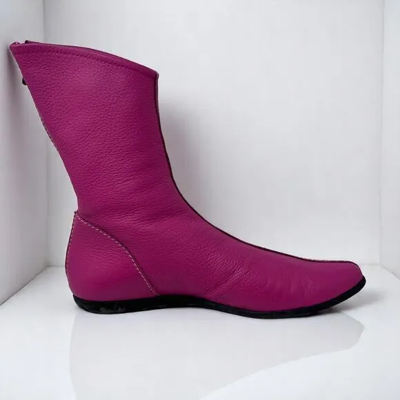 Arche Women's Leather Boots Bright Pink size 7 Sock Boots