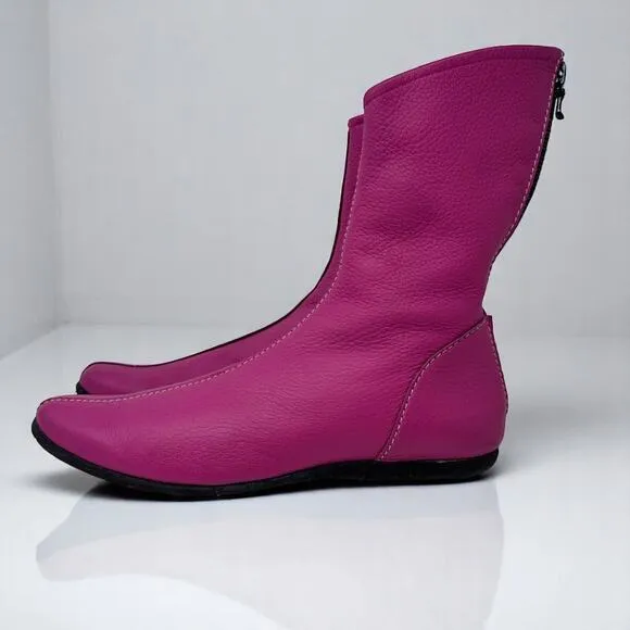 Arche Women's Leather Boots Bright Pink size 7 Sock Boots