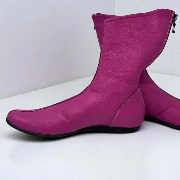Arche Women's Leather Boots Bright Pink size 7 Sock Boots