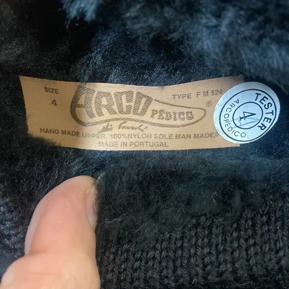 Arcoperico Top‎ Lana 1966 Black Fuzzy insole size 39