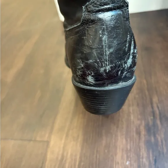 Ariat Black Leather Slouch Cowboy Boots