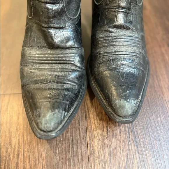 Ariat Black Leather Slouch Cowboy Boots