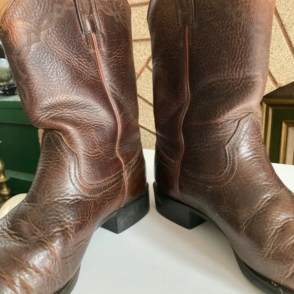 Ariat Brown Leather Roper Boots Men’s 9