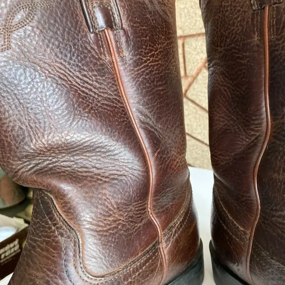 Ariat Brown Leather Roper Boots Men’s 9