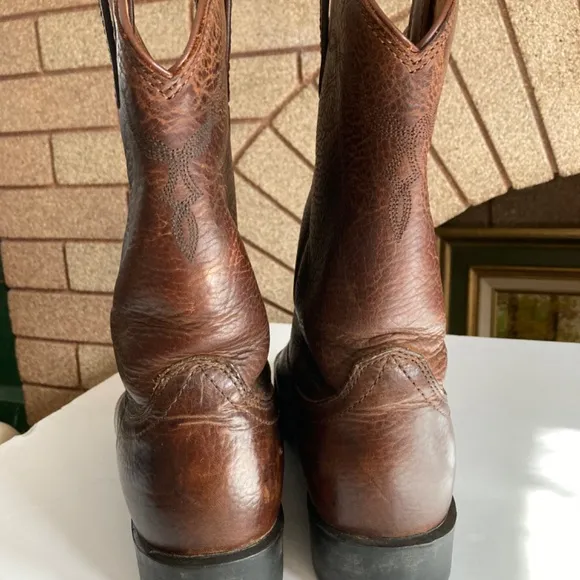 Ariat Brown Leather Roper Boots Men’s 9
