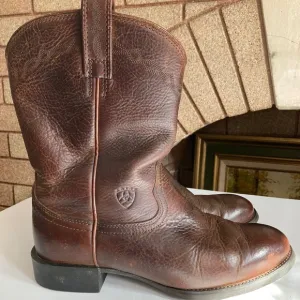 Ariat Brown Leather Roper Boots Men’s 9