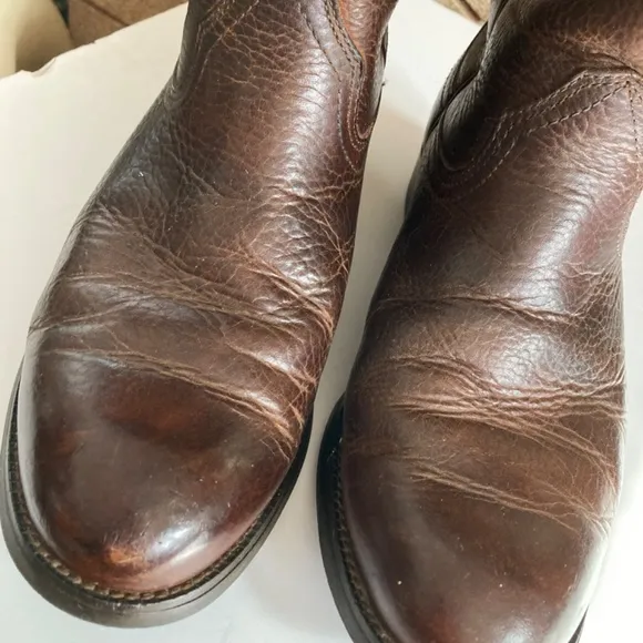 Ariat Brown Leather Roper Boots Men’s 9