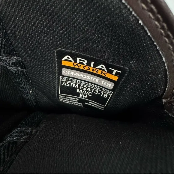 Ariat Carbon Toe Leather Brown Square Toe Western Cowboy Boots
