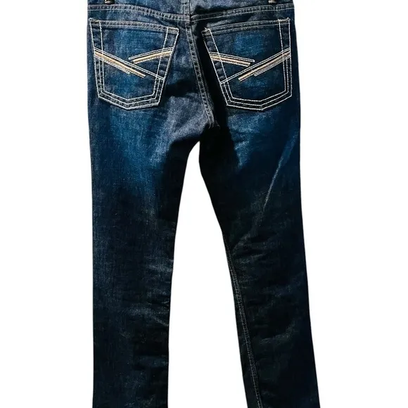 Ariat Cowboy Cut Dark Wash Jeans Size 30x32 Embroidered Casual Western Rodeo